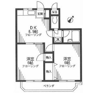 東京都世田谷区玉川３丁目 賃貸マンション 2DK